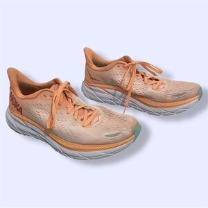 Hoka Clifton 8 Running Shoes in cantaloupe